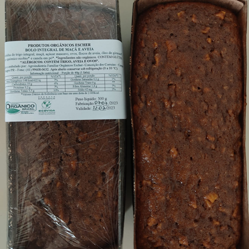 SITE PANIFÍCIOS | BOLO DE MAÇÃ COM AVEIA  - ESCHER 275gr