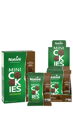 SITE BISCOITO E COOKIE | MINI COOKIES ORGÂNICO SABOR CHOCOLATE 40gr
